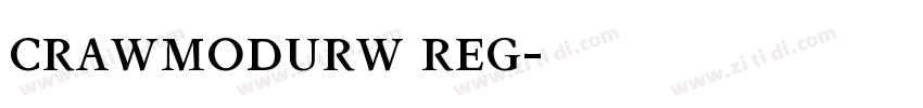 crawmodurw reg字体转换